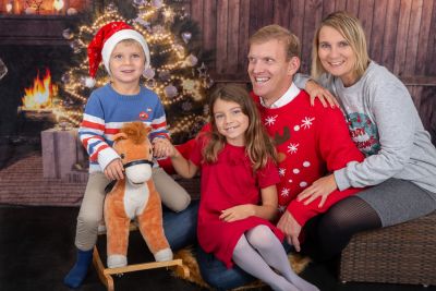 Weihnachtsfotos in Fotostudio in der Nähe von Regensburg